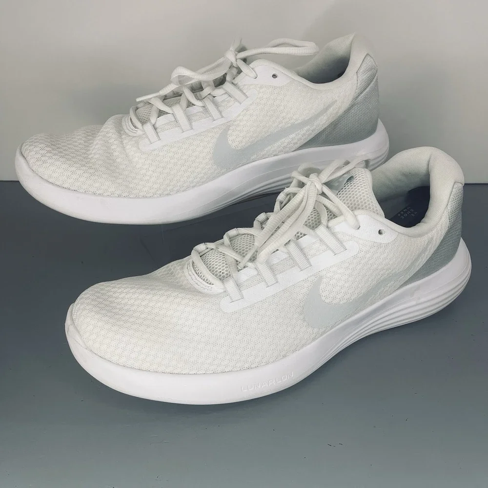 Nike Lunar Converge White Mens‎ Size 14 White/Light Grey 852462-100